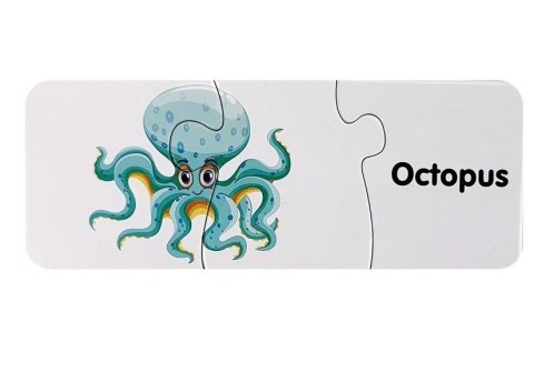 PUZZLE EDUKACYJNE UKŁADANKA ŚWIAT OCEANÓW 10 POŁĄCZEŃ