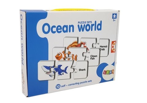 PUZZLE EDUKACYJNE UKŁADANKA ŚWIAT OCEANÓW 10 POŁĄCZEŃ