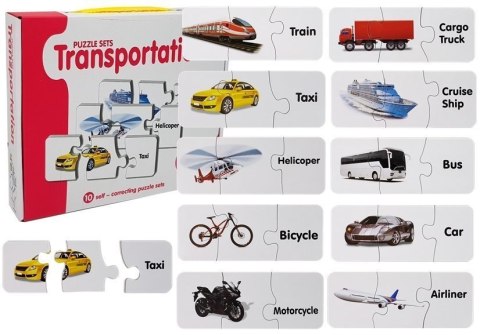 PUZZLE EDUKACYJNE UKŁADANKA TRANSPORT 10 POŁĄCZEŃ