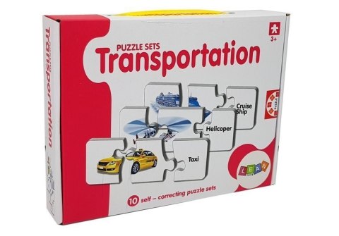 PUZZLE EDUKACYJNE UKŁADANKA TRANSPORT 10 POŁĄCZEŃ