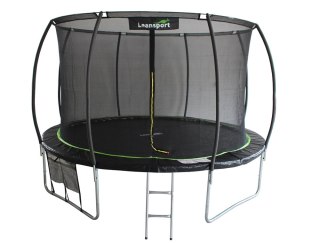 TRAMPOLINA LEAN SPORT MAX 14FT CZARNO-ZIELONA