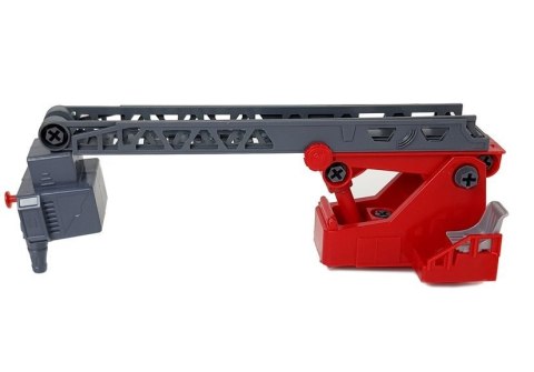 ZESTAW DIY WÓZ STRAŻACKI 2W1 WYMIENNE PODNOŚNIKI ŚRUBOKRĘT DŹWIĘK EFEKTY ŚWIETLNE KASK